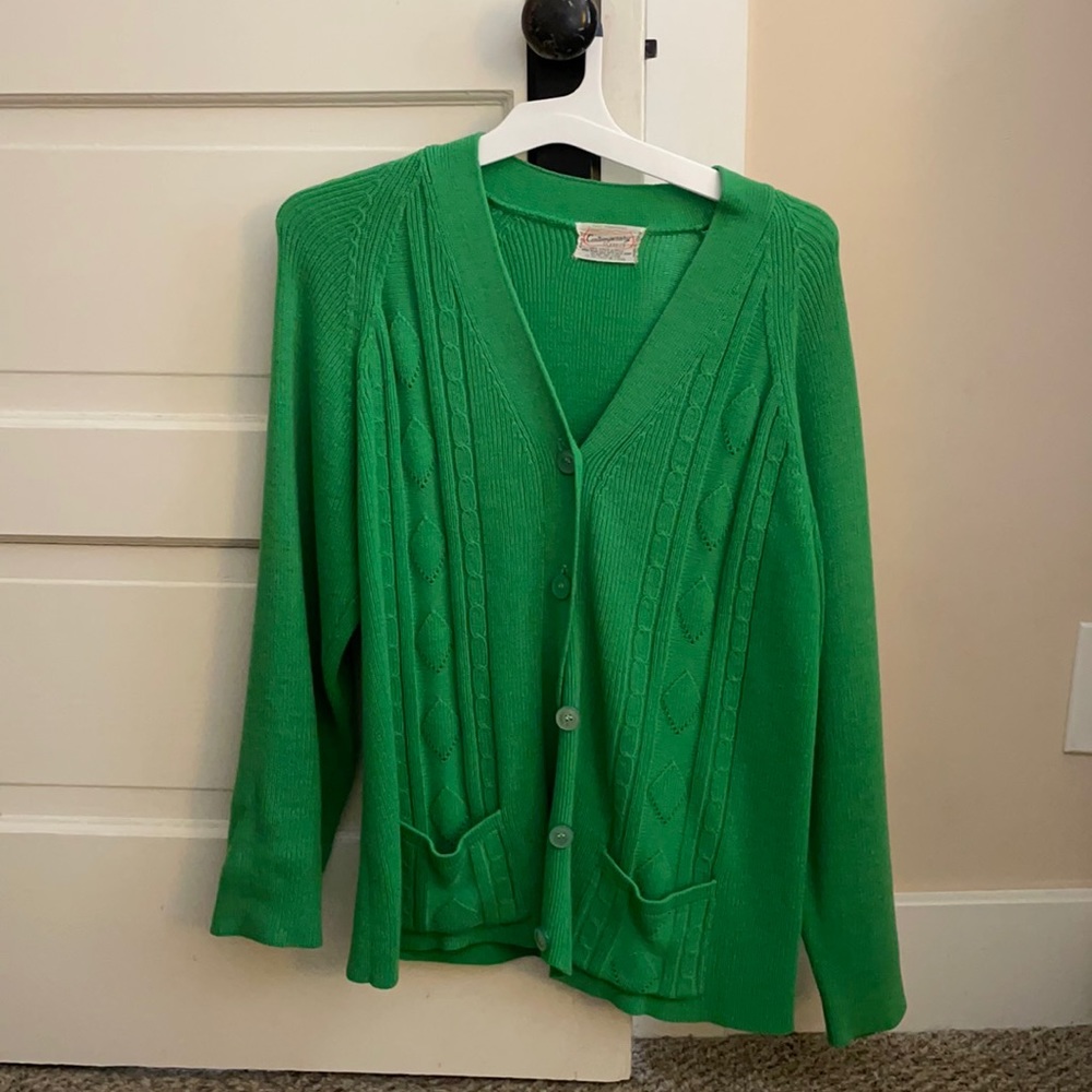 Vintage Green Cardigan